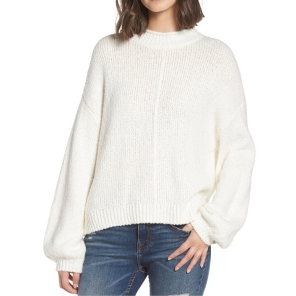 Nordstrom Sweaters - Nordstrom Women's White Crew Neck Sweater